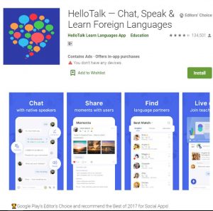 HelloTalk app