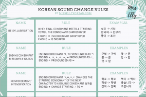 Korean sound change rules