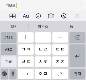 Korean keyboard image