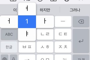 Korean keyboard vowel