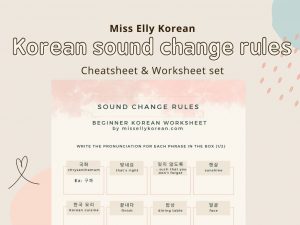Korean sound change rules 1